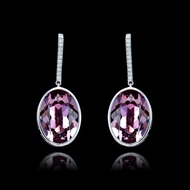 Picture of Original Design Platinum Plated Purple Drop & Dangle