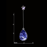 Picture of Moving Swarovski Element Platinum Plated Drop & Dangle