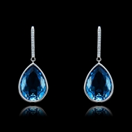 Picture of Original Design Platinum Plated Swarovski Element Drop & Dangle