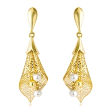 Show details for Attractive White Classic Dangle Earrings For Your Occasions
