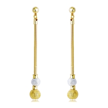 Show details for Classic Multi-tone Plated Dangle Earrings with Easy Return