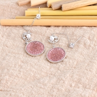 Show details for Sparkling Casual Copper or Brass Dangle Earrings