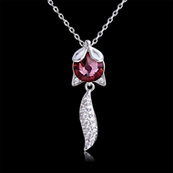 Picture of Great Value Platinum Plated Swarovski Element Pendant Necklace with Member Discount
