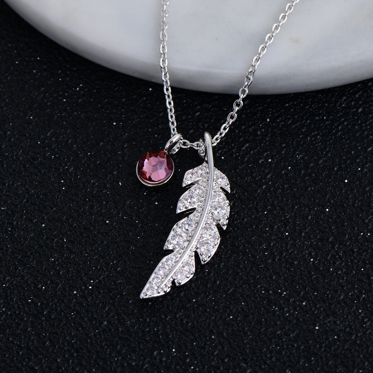 Funky Small Purple Pendant Necklace