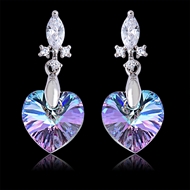 Picture of Fashion Platinum Plated Dangle Earrings with No-Risk Refund