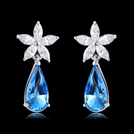 Picture of Distinctive Blue Fashion Dangle Earrings with No-Risk Return