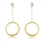 Show details for Impressive White Gold Plated Dangle Earrings