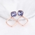Picture of Delicate Artificial Crystal Rose Gold Plated Dangle Earrings