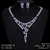 Picture of Unique Cubic Zirconia Blue Necklace and Earring Set