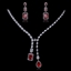 Show details for Great Value Red Cubic Zirconia Necklace and Earring Set at Factory Price