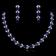 Picture of Luxury Platinum Plated Necklace and Earring Set in Flattering Style