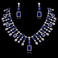 Picture of Most Popular Cubic Zirconia Luxury Necklace and Earring Set