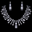 Show details for Sparkling Casual White Necklace and Earring Set