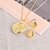 Picture of New Big Gold Plated Necklace and Earring Set