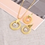 Show details for Fashion Big Gold Plated Necklace and Earring Set