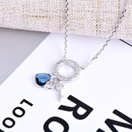 Show details for Fashion Blue Pendant Necklace with Beautiful Craftmanship