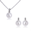 Show details for Unique Artificial Pearl Zinc Alloy Necklace and Earring Set