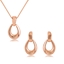 Show details for Hypoallergenic Rose Gold Plated Zinc Alloy Necklace and Earring Set with Easy Return