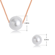 Picture of Nice Artificial Pearl Gold Plated Necklace and Earring Set