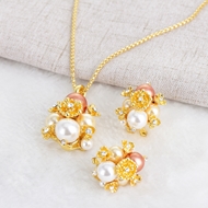 Picture of Sparkly Casual Gold Plated Necklace and Earring Set