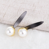 Picture of Classic White Dangle Earrings of Original Design