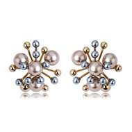 Picture of Zinc Alloy Artificial Pearl Stud Earrings in Flattering Style