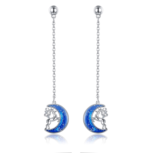 Picture of Buy Platinum Plated Fashion Dangle Earrings with Wow Elements