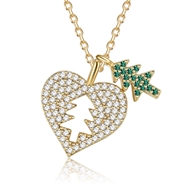 Show details for Copper or Brass Cubic Zirconia Pendant Necklace at Super Low Price