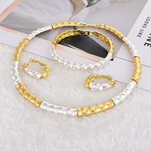 Show details for Dubai Multi-tone Plated 3 Piece Jewelry Set of Original Design