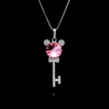 Show details for Most Popular Swarovski Element Key Pendant Necklace