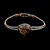 Picture of Modern Champagne Rose Gold Plated Bangles