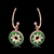 Picture of Classic Green Hoop Earrings of Original Design