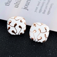Picture of Fashion Enamel Rose Gold Plated Stud Earrings