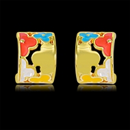Picture of Fashion Enamel Gold Plated Stud Earrings