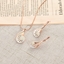 Show details for Trendy Rose Gold Plated White Necklace and Earring Set with No-Risk Refund
