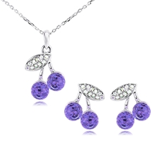 Show details for Buy Platinum Plated Zinc Alloy Necklace and Earring Set with Low Cost