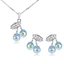 Show details for Nickel Free Platinum Plated Casual Necklace and Earring Set with Easy Return
