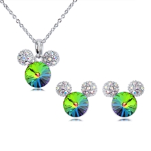 Show details for Sparkly Casual Platinum Plated Necklace and Earring Set