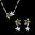 Picture of Impressive Colorful Swarovski Element Necklace and Earring Set with Low MOQ