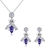 Picture of Designer Platinum Plated Casual Necklace and Earring Set with No-Risk Return