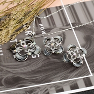 Show details for Fashion Black Necklace and Earring Set of Original Design