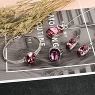 Show details for Popular Swarovski Element Platinum Plated 4 Piece Jewelry Set