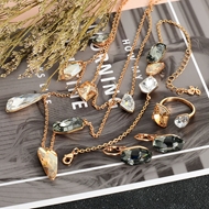 Show details for Brand New Colorful Rose Gold Plated 4 Piece Jewelry Set Factory Supply