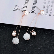 Picture of Purchase Rose Gold Plated White Dangle Earrings Exclusive Online