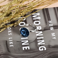 Show details for Casual Platinum Plated Adjustable Ring for Her