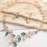 Show details for Dubai Rose Gold Plated Necklace and Earring Set with 3~7 Day Delivery