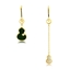 Show details for Copper or Brass Green Dangle Earrings with Full Guarantee