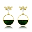 Show details for Brand New Green Delicate Dangle Earrings with Full Guarantee