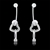 Picture of Delicate Platinum Plated Dangle Earrings Online Only