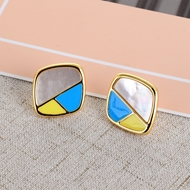 Picture of Fashion Colorful Stud Earrings with Low Cost